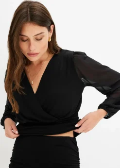 Online Langarmshirt mit Mesh Damen Nachhaltigere Materialien|Shirts & Tops