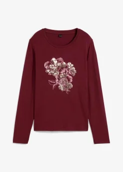 Discount Langarmshirt mit Pailletten Damen Shirts & Tops