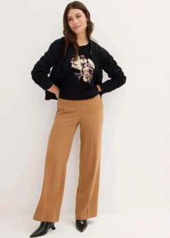 Damen bonprix Shirts & Tops|Langarmshirt mit Pailletten