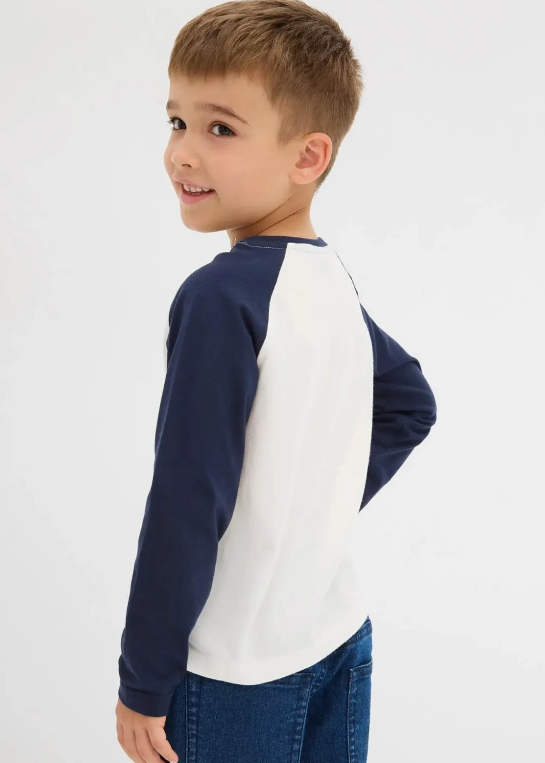 Kinder bonprix Jungen 2-8 Jahre·Nachhaltigere Materialien|Jungen 2-8 Jahre·Shirts|Langarmshirt mit Raglanärmeln aus reiner Bio-Baumwolle