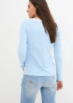 Damen bonprix Nachhaltigere Materialien|Shirts & Tops|Langarmshirt mit reiner Bio-Baumwolle