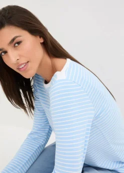 Damen bonprix Nachhaltigere Materialien|Shirts & Tops|Langarmshirt mit reiner Bio-Baumwolle