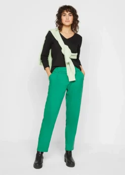 Damen bonprix Shirts & Tops|Basics|Langarmshirt mit reiner Bio-Baumwolle