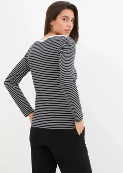 Damen bonprix Bekleidung·Röcke|Basics|Langarmshirt mit reiner Bio-Baumwolle