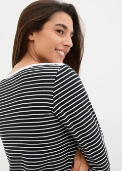 Damen bonprix Bekleidung·Röcke|Basics|Langarmshirt mit reiner Bio-Baumwolle