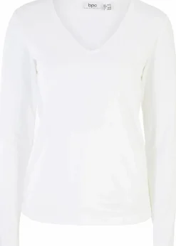 New Langarmshirt mit reiner Bio-Baumwolle Damen Bekleidung·Röcke|Basics
