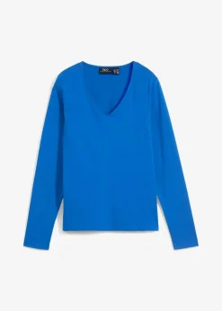 Damen bonprix Shirts & Tops|Basics|Langarmshirt mit reiner Bio-Baumwolle