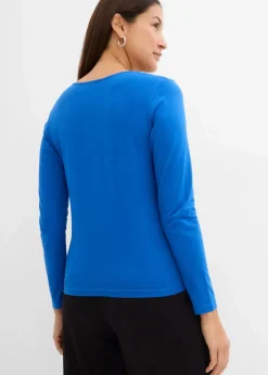 Damen bonprix Shirts & Tops|Basics|Langarmshirt mit reiner Bio-Baumwolle