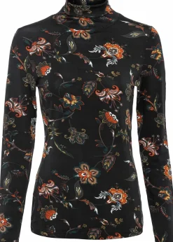 Damen bonprix Nachhaltigere Materialien|Shirts & Tops|Langarmshirt mit Rollkragen