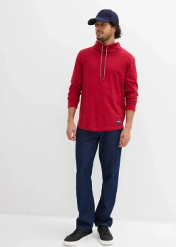 Herren bonprix Basics|Sportbekleidung|Langarmshirt mit Schalkragen