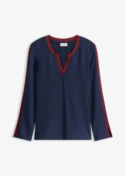 Damen bonprix Shirts & Tops|Langarmshirt mit Schlitz