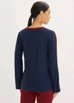 Damen bonprix Shirts & Tops|Langarmshirt mit Schlitz