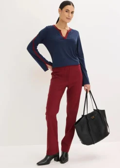 Damen bonprix Shirts & Tops|Langarmshirt mit Schlitz
