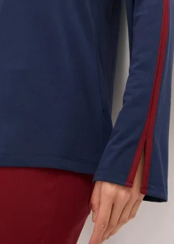 Damen bonprix Shirts & Tops|Langarmshirt mit Schlitz