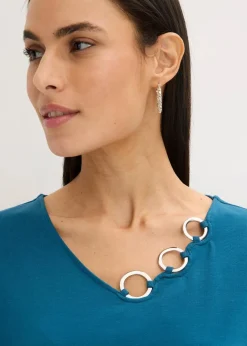Clearance Langarmshirt mit Ösen Damen Shirts & Tops