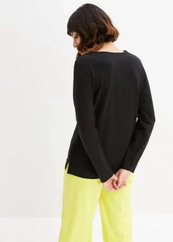 Damen bonprix Shirts & Tops|Langarmshirt mit Ösen