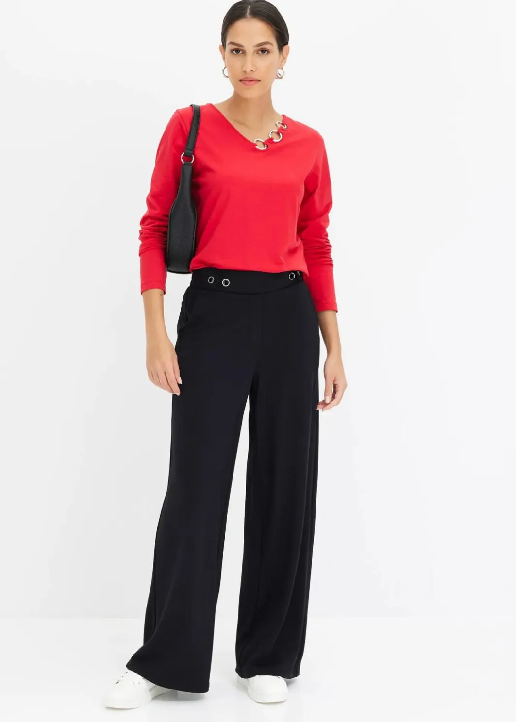 Langarmshirt mit Ösen Damen Shirts & Tops