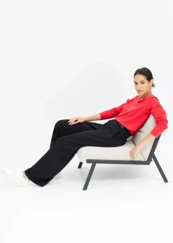 Langarmshirt mit Ösen Damen Shirts & Tops