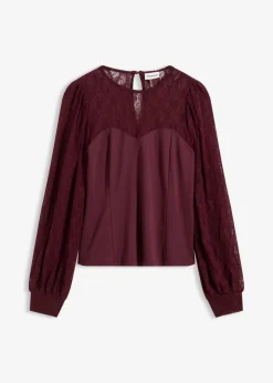 Outlet Langarmshirt mit Spitze Damen Shirts & Tops