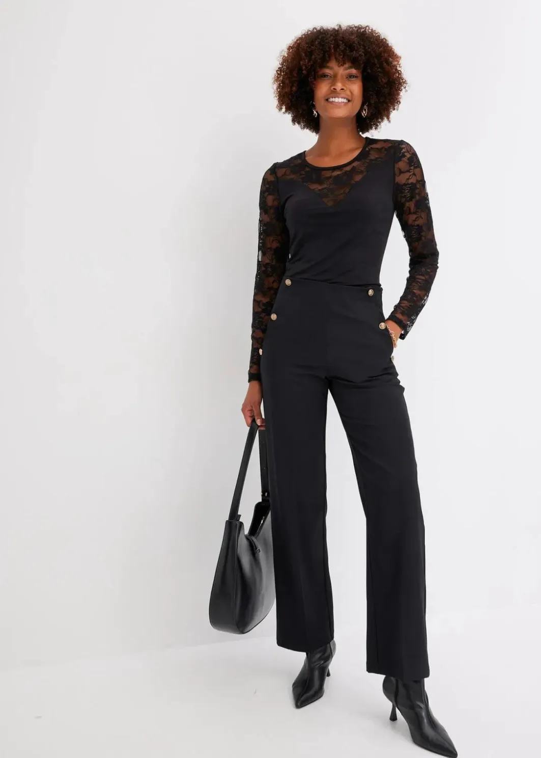 Sale Langarmshirt mit Spitze Damen Shirts & Tops
