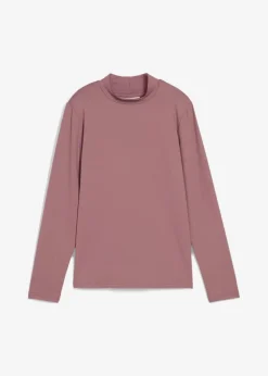 Damen bonprix Shirts & Tops|Basics|Langarmshirt mit Stehkragen mit recyceltem Polyamid