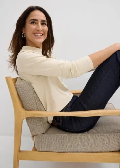 Clearance Langarmshirt mit Stehkragen mit recyceltem Polyamid Damen Shirts & Tops|Basics
