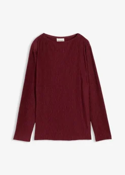 Damen bonprix Shirts & Tops|Langarmshirt mit Struktureffekt