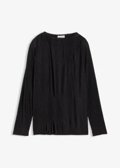 Damen bonprix Shirts & Tops|Langarmshirt mit Struktureffekt