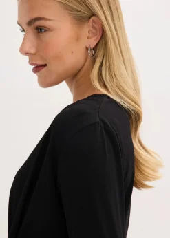 Damen bonprix Shirts & Tops|Langarmshirt mit tiefem Ausschnitt