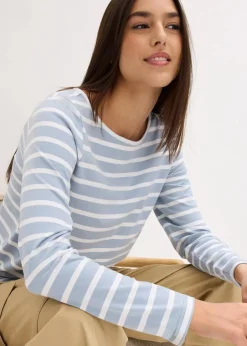 Outlet Langarmshirt mit U-Boot-Ausschnitt (2er Pack) Damen Bekleidung·Röcke|Basics