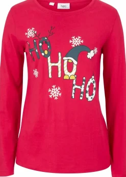 Online Langarmshirt mit Weihnachtsmotiv Damen Shirts & Tops|Nachhaltigere Materialien