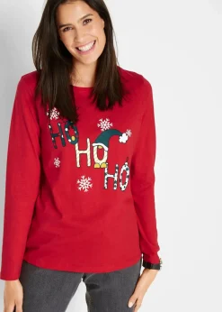 Online Langarmshirt mit Weihnachtsmotiv Damen Shirts & Tops|Nachhaltigere Materialien
