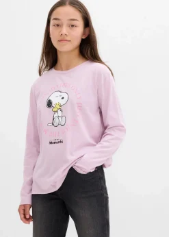Clearance Langarmshirt Snoopy aus reiner Baumwolle Kinder Mädchen 9-16 Jahre·Shirts & Blusen