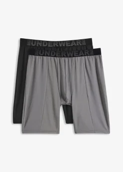 Herren bonprix Wäsche|Große Größen|Lange Boxershorts eng (2er Pack)
