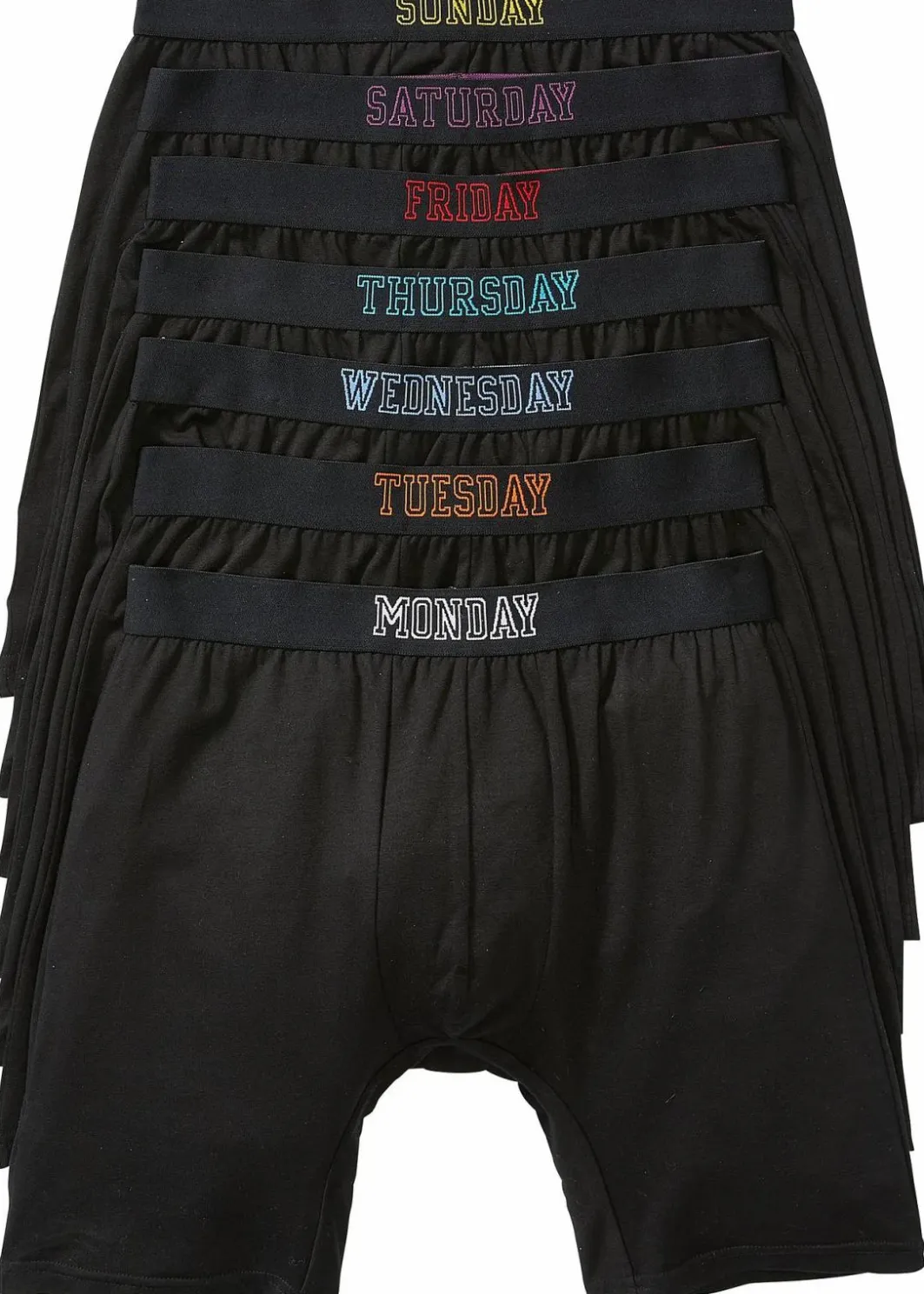 Herren bonprix Boxershorts|Große Größen|Lange Boxershorts eng mit Baumwolle (7er Pack)