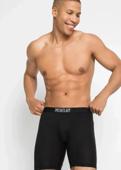 Herren bonprix Boxershorts|Große Größen|Lange Boxershorts eng mit Baumwolle (7er Pack)