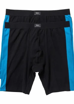 Herren bonprix Wäsche|Große Größen|Lange Boxershorts eng mit Baumwolle (2er Pack)