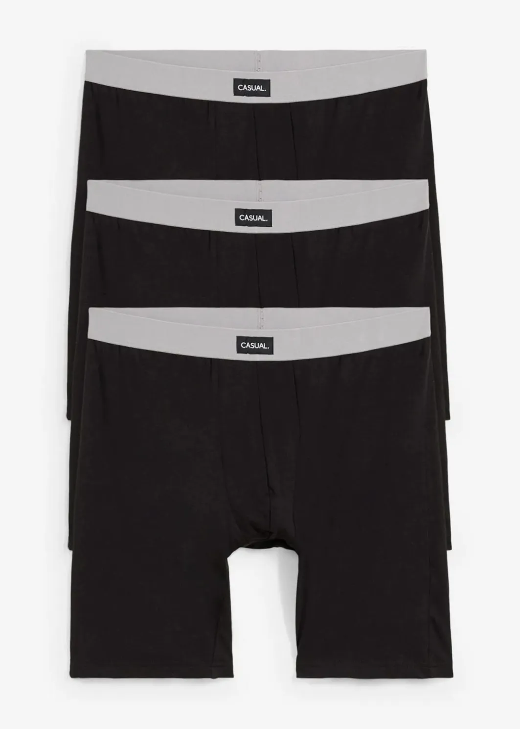 Herren bonprix Boxershorts|Große Größen|Lange Boxershorts eng mit Baumwolle (3er Pack)