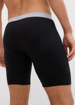 Herren bonprix Boxershorts|Große Größen|Lange Boxershorts eng mit Baumwolle (3er Pack)