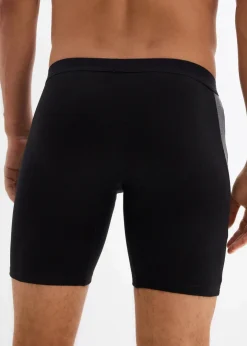 Herren bonprix Boxershorts|Große Größen|Lange Boxershorts eng mit Baumwolle (2er Pack)
