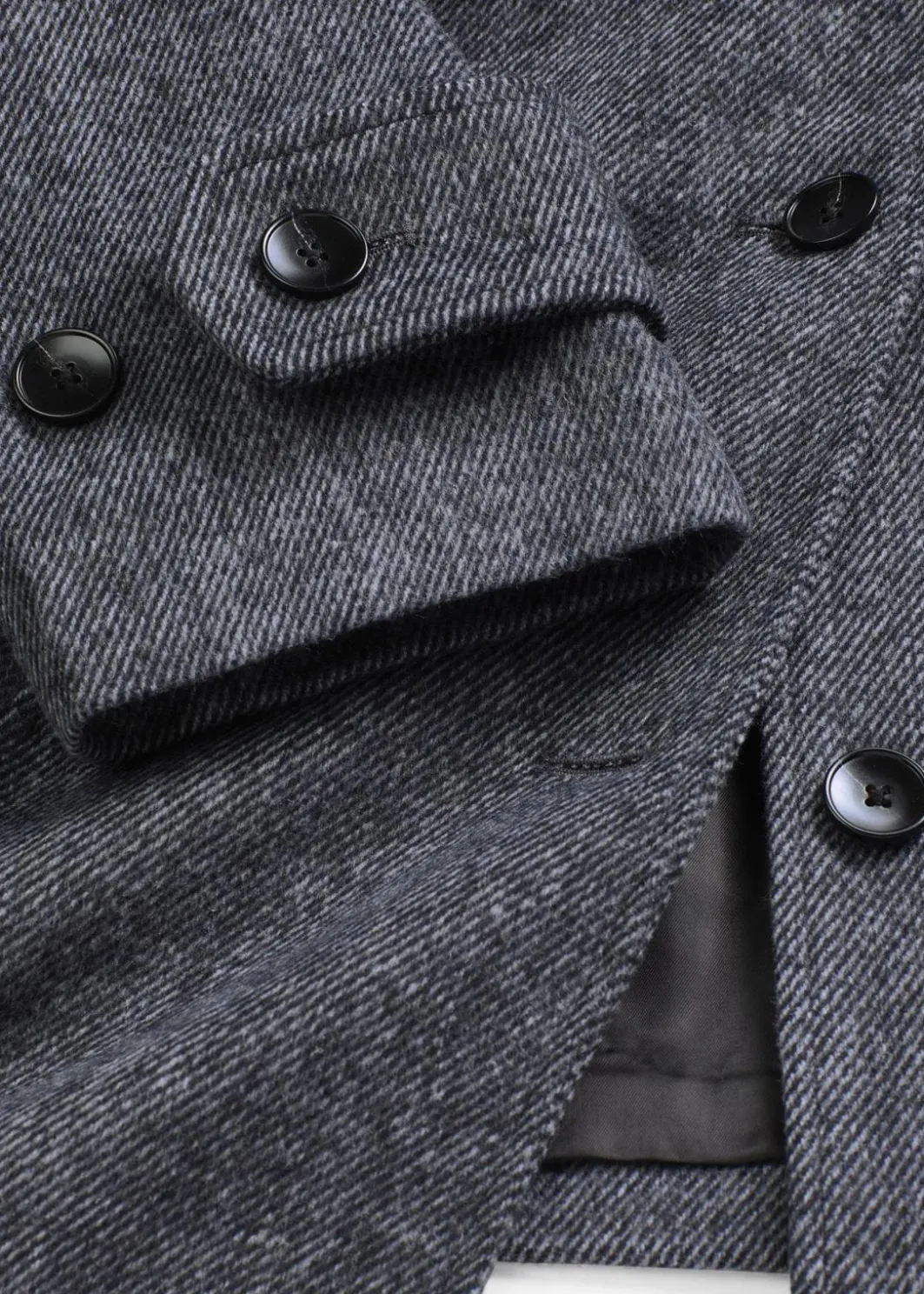 Lange Cabanjacke in Wolloptik Damen Bekleidung·Hosen|Jacken & Mäntel