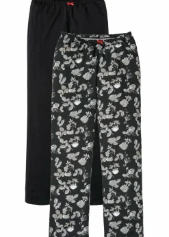 Damen bonprix Wäsche·Nachtwäsche|Nachhaltigere Materialien|Lange Pyjamahose aus reiner Bio-Baumwolle (2er Pack)