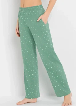 Damen bonprix Wäsche·Nachtwäsche|Nachtwäsche|Lange Pyjamahose aus reiner Baumwolle (2er Pack)