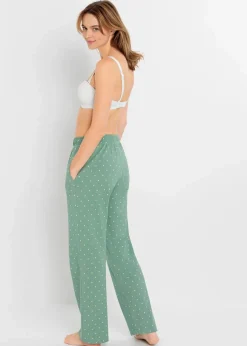 Damen bonprix Wäsche·Nachtwäsche|Nachtwäsche|Lange Pyjamahose aus reiner Baumwolle (2er Pack)