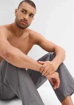 Herren bonprix Pyjamas|Große Größen|Lange Pyjamahose aus weicher Baumwolle (2er Pack)