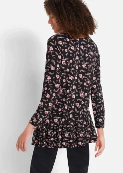 Best Lange Shirt-Tunika aus Viskose-Mischung Damen Shirts & Tops