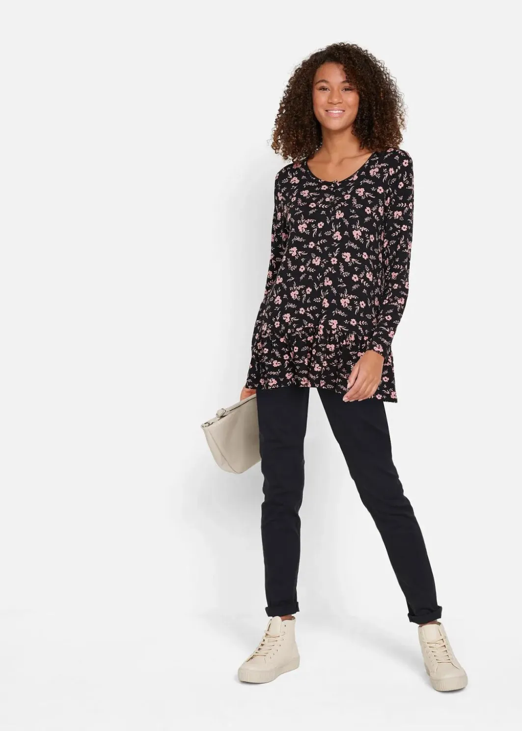 Best Lange Shirt-Tunika aus Viskose-Mischung Damen Shirts & Tops