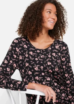 Best Lange Shirt-Tunika aus Viskose-Mischung Damen Shirts & Tops