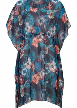Outlet Lange Strandtunika aus leichtem Chiffon Damen Strandmode|Bademode·Strandmode