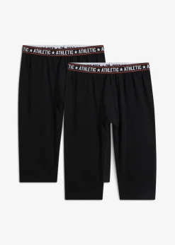 Herren bonprix Pyjamas|Boxershorts|Lange Unterhose in 3/4 Länge mit Baumwolle (2er Pack)